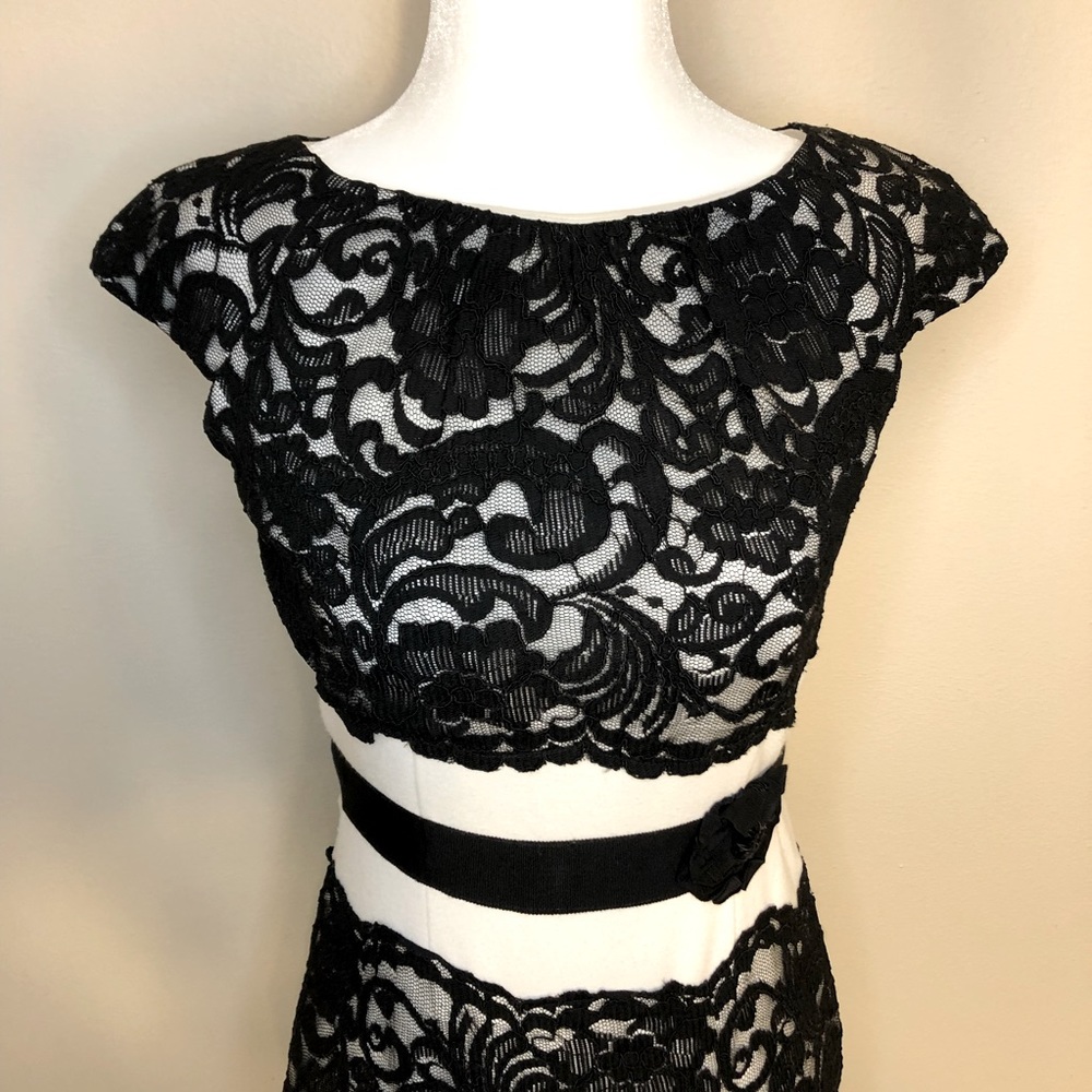 Black and white lace dress || Jax